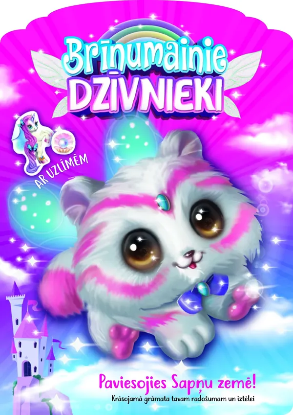 Brīnumainie dzīvnieki. Krāsojamā grāmata ar uzlīmēm