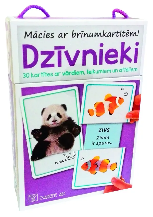 Dzīvnieki. Mācies ar brīnumkartītēm! 30 kartītes ar vārdiem, teikumiem un attēliem