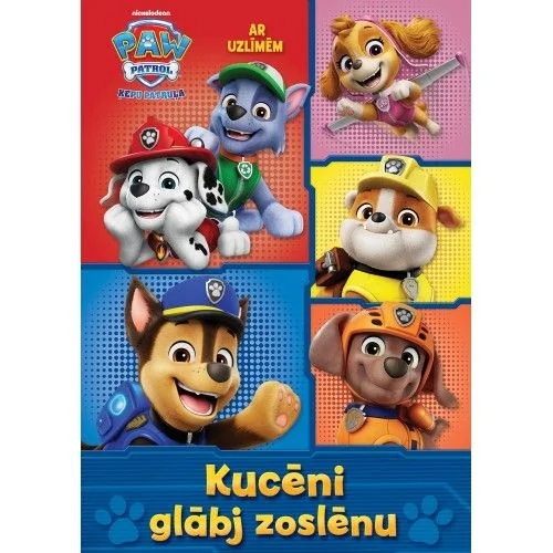 Ķepu patruļa. Kucēni glābj zoslēnu. Krāsojamā grāmata ar uzlīmēm