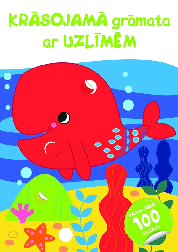 Krāsojamā grāmata ar uzlīmēm. 3+ (valis)