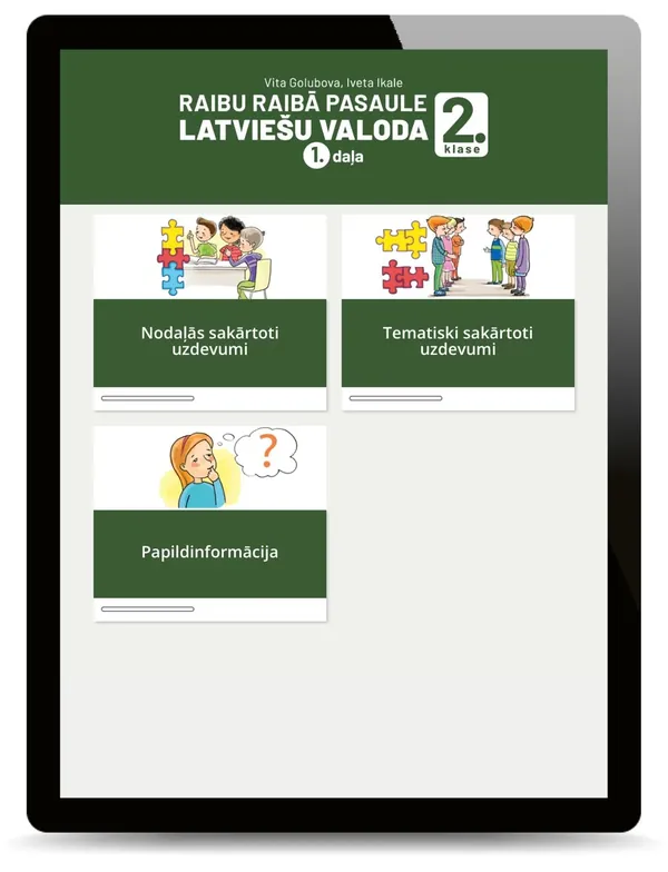 Latviešu valoda. 2. klase. 1. daļa. Interaktīvs mācību materiāls. Raibu raibā pasaule
