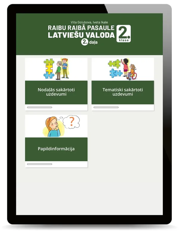 Latviešu valoda. 2. klase. 2. daļa. Interaktīvs mācību materiāls. Raibu raibā pasaule