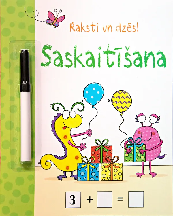 Saskaitīšana. Raksti un dzēs! + flomāsters