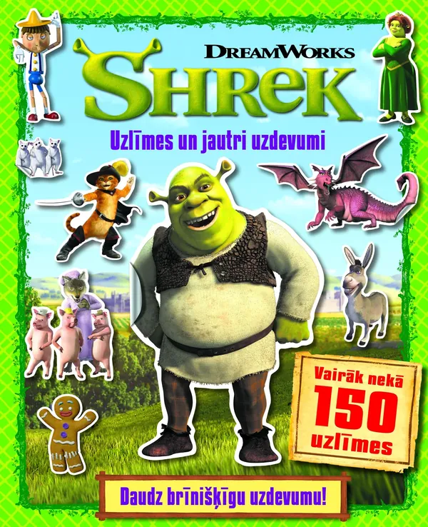 Šreks. Uzlīmes un jautri uzdevumi