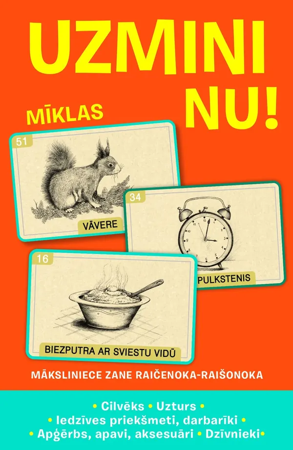 Uzmini nu! Mīklas (kastītē ir 56 kartītes)