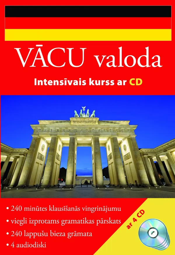 Vācu valoda. Intensīvais kurss (kastē 4 CD, gramatikas pārskats un klausīšanās vingrinājumi)