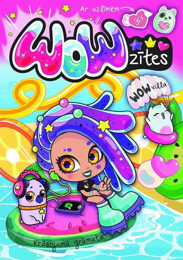 Wowzītes. Krāsojamā grāmata ar uzlīmēm