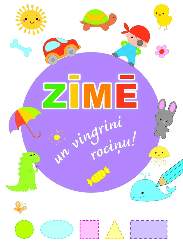 Zīmē un vingrini rociņu! (violets riņķis)